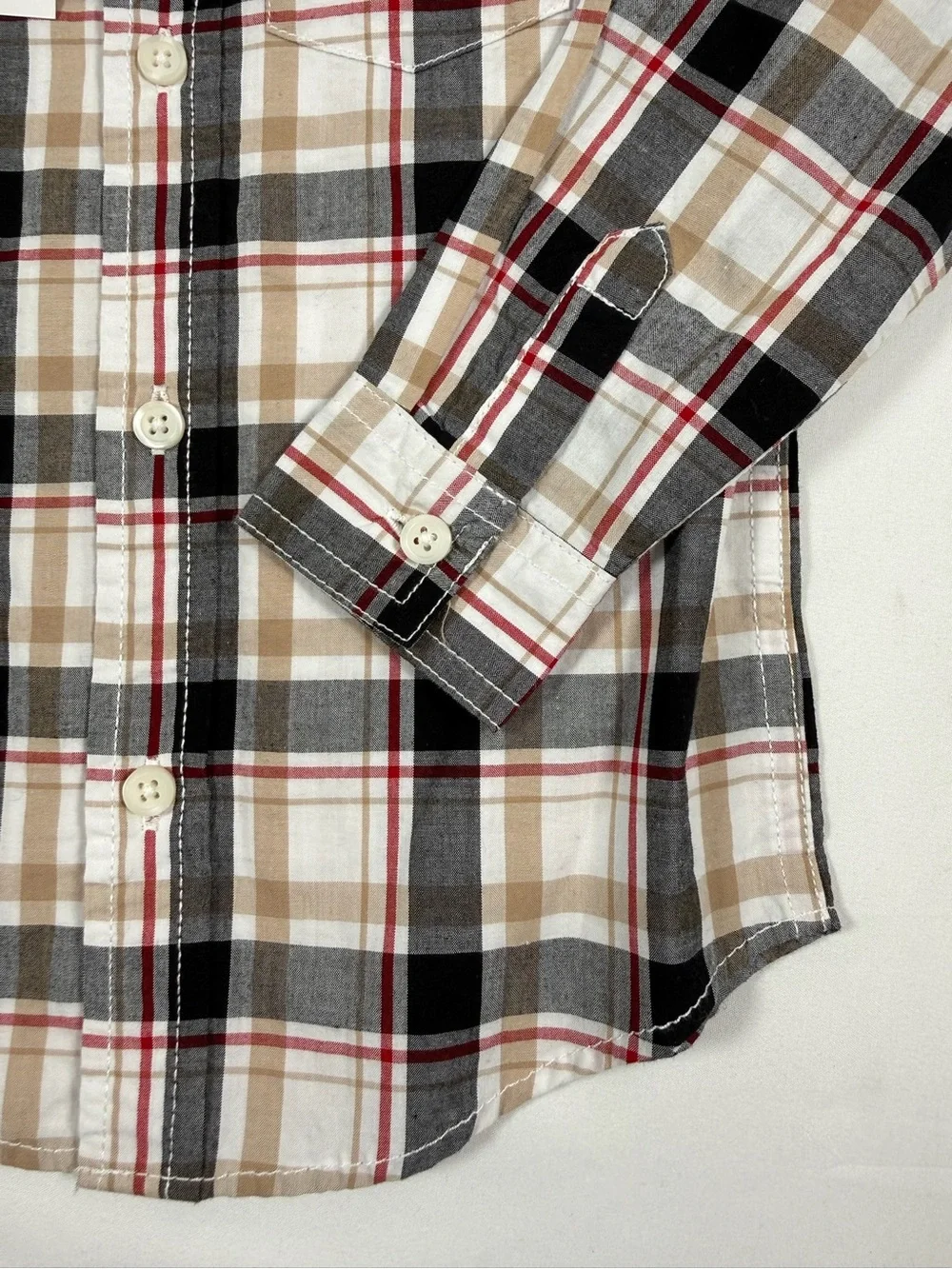NWT DRESSED UP BY GYMBOREE Tartan Plaid 100% Cotton Button Down Rustic Preppy 2T